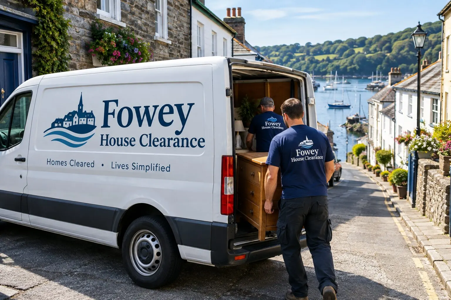House clearance in Fowey, Cornwall